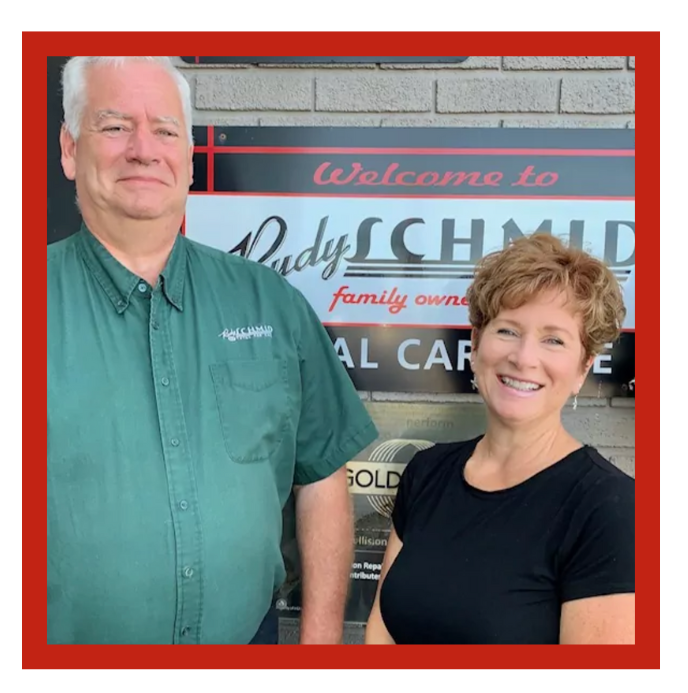 Owners of Rudy Schmid Auto Body Shop in Syracuse NY Diane and PJ