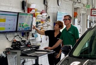 Reviewing Car Diagnostics on Screen