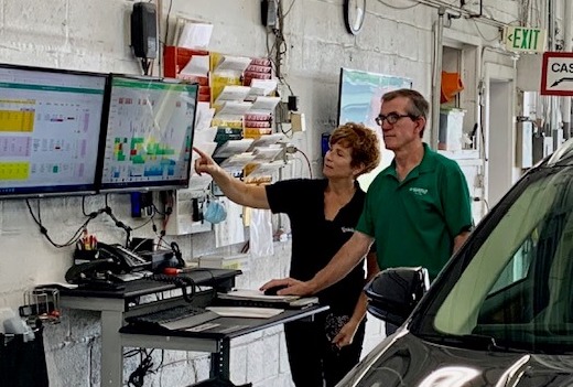 Reviewing Car Diagnostics on Screen