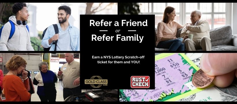 Rudy Schmid Auto Repair and Maintenance Referral Program Refer a Friend or Refer Family Earn a NYS Lottery Scratch-off  ticket for them and YOU!